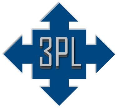 3PL icon: four blue arrows pointing outward